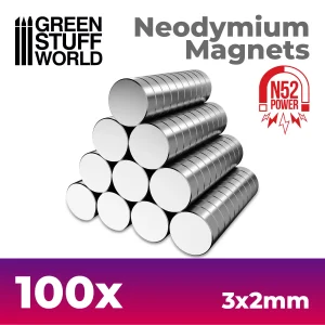 Magneti GSW Neodymium Magnets 3x2mm 100 units (N52)