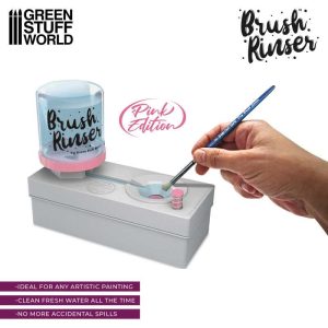 Dispozitiv Clatire Pensule Miniaturi, GSW, Brush Rinser, Pink Edition